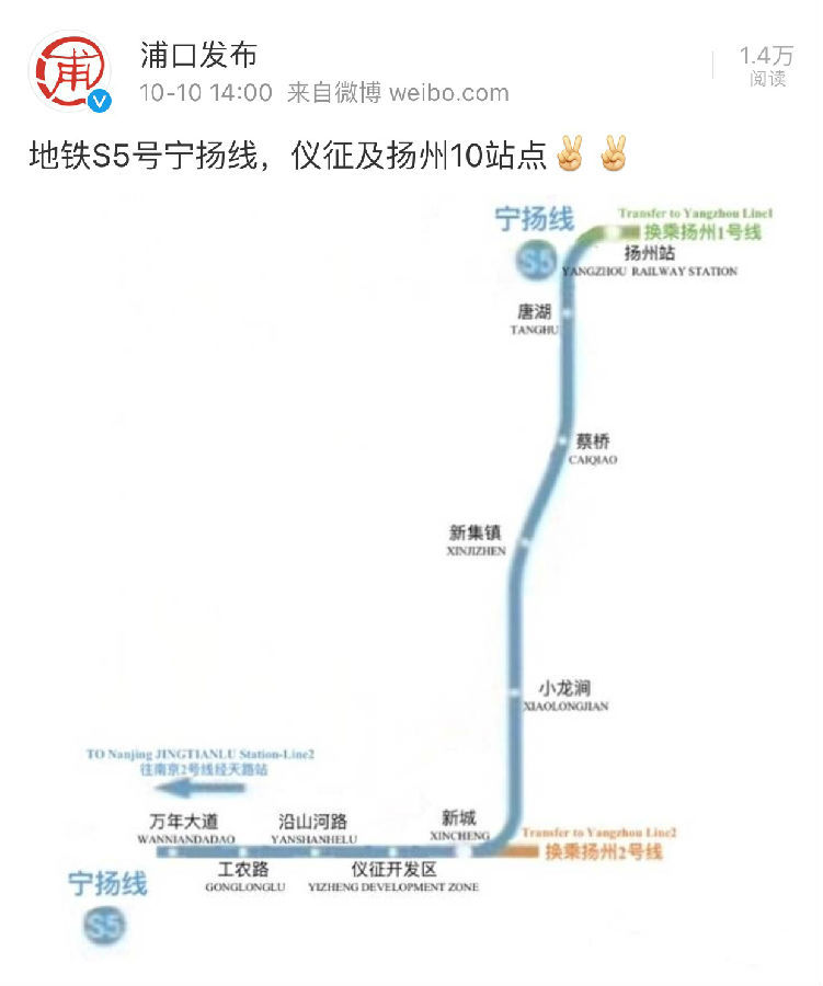 南京地铁s5线最新消息