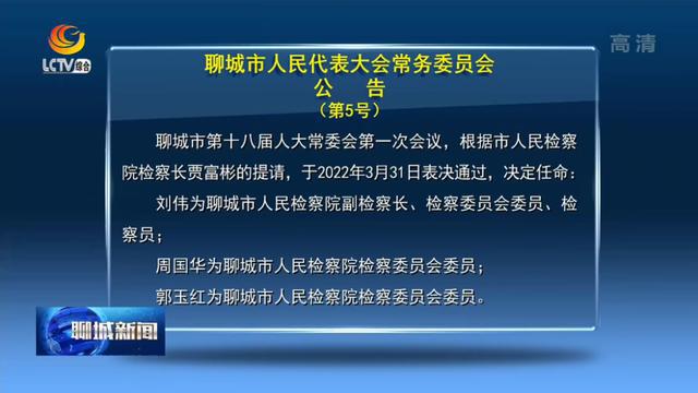 山东聊城最新人事任免