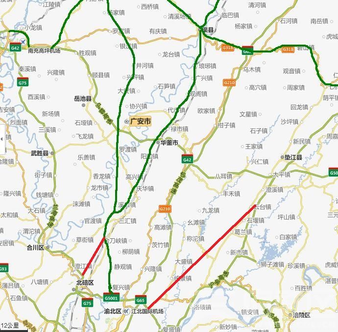 广安过境高速最新路线