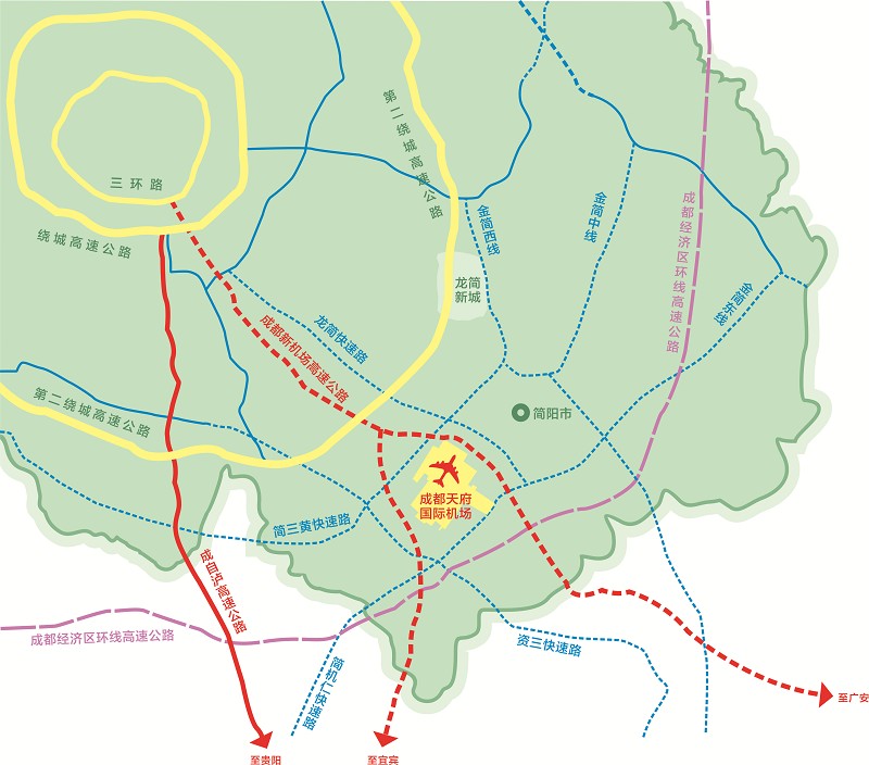 成都机场高速最新线路